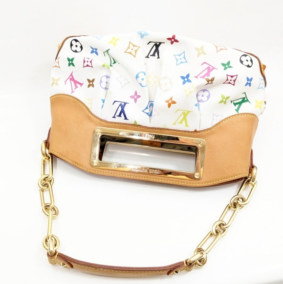 ✨️💎EXCELLENT CONDITION, Authentic Louis Vuitton Judy Pm White Multicolor - Picture 10 of 16